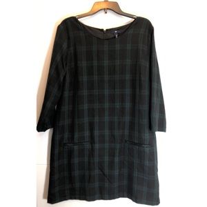 GAP plaid shift dress size 16